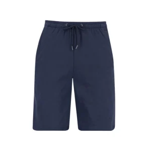 Knälånga shorts med resår - Marinblå